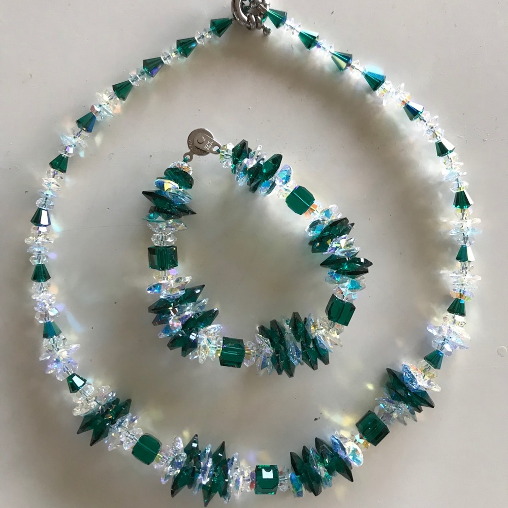 Retired Swarovski Crystal Necklace & Bracelet